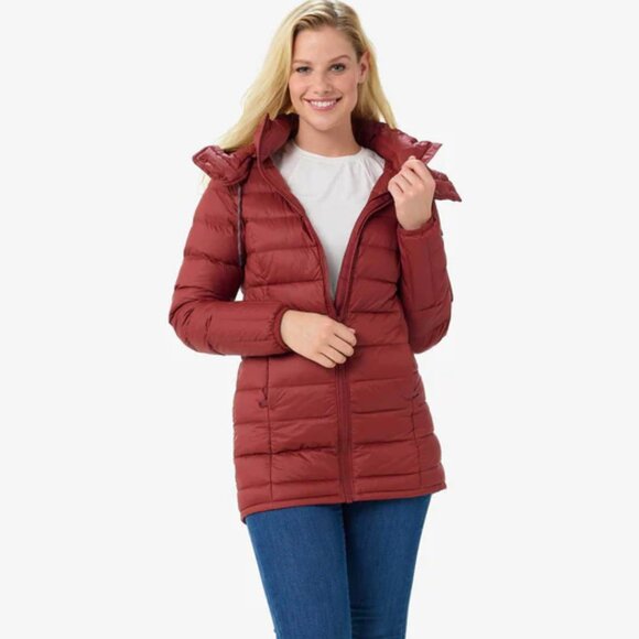 NEW Lole Claudia Down  puffer Jacket - 650 Fill Power in Tuscan Red 1225 6s3 - Picture 10 of 12
